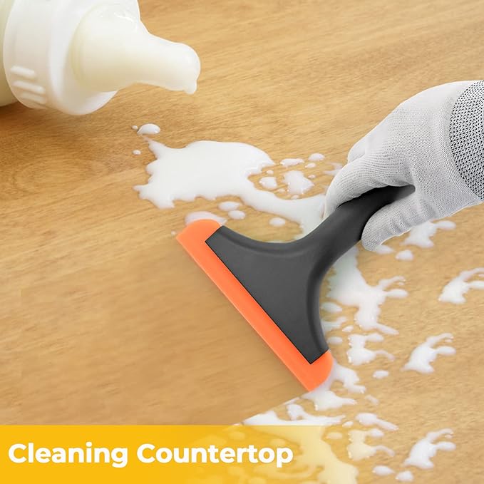 Gomake Small Silicone Squeegee Window Shower Squeegee Tool,Auto Water Blade for Car Windshield, Window, Mirror, Glass Door,Bathroom