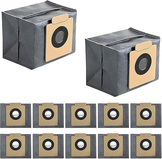 Pure Realm12 Pack Replacement Dust bags Compatible With Eufy Clean X8 Pro X10 Pro Omni Robot Vacuum Self-Empty Station，Large Capacity Disposable Replacement dust Bag Accessory