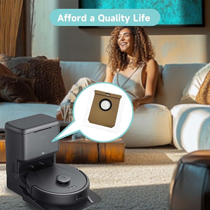 6 Pack L60 Dust Bags for Eufy L60/L50 Series Robot Vacuum Cleaner - Large Capacity Replacement Accessories