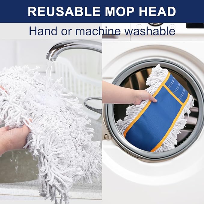 36" Commercial Dust Mop Replacement Heads,2 Pack Reusable Industrial Dust Mop Pads, Washable Cotton Dust Mop Refill for Floor Cleaning & Janitorial Supplies,Only Fits:B0D7MLVMZT,B0DZ2HZD35,B0FHHLCXZ9