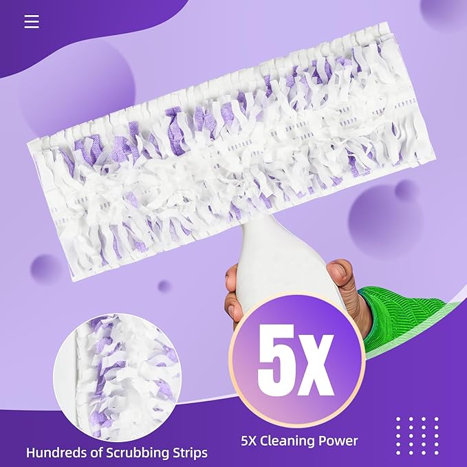 24 Pack Disposable Mop Pads for Power Mop™ Multi-Surface Mop, Floor Cleaning Replacement Mopping Pads Refills