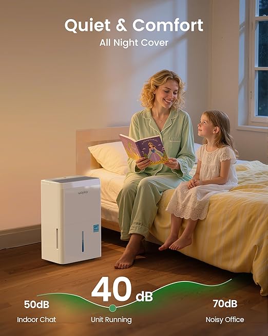 Waykar 150 Pint 2025 Energy Star Dehumidifier with Pump for Large Rooms up to 7,000 Sq. Ft. for Home, Basement, Commercial, Industrial, with Drain Hose & Tank, Auto Defrost, Smart Auto Comfort Mode