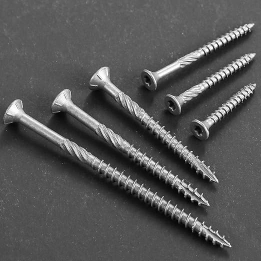 #8 * 1-1/4" 304 Stainless Steel Deck Screws, (3900pcs) 15 lbs.Exterior Wood Screws, Rust Resistant epoxy Coated, Bronze, T20 Star Bit