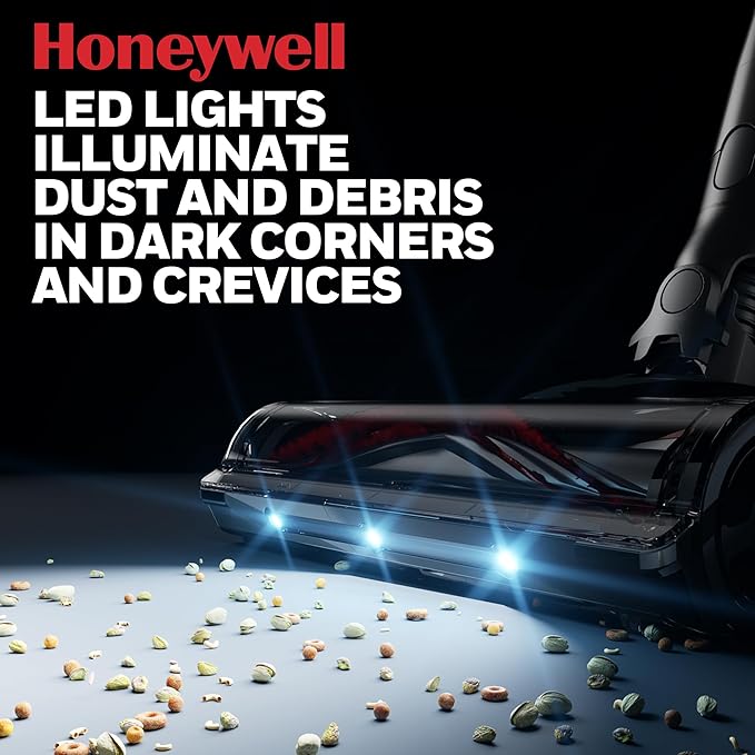 Honeywell Dual Mode Cordless Vacuum Cleaner, Brushless Stick Vacuum Cleaner for Carpet and Hard Floor w/Powerful Suction, Free‑Standing, Anti‑Tangle, 45Mins Runtime, Rechargeable for Home Pet Hair VC6