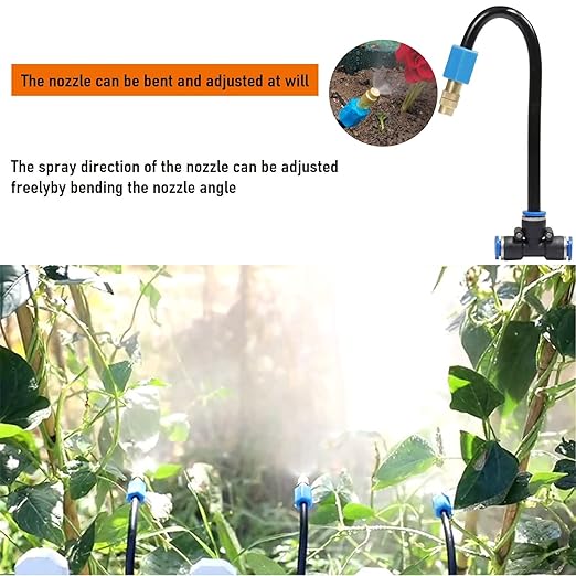 Drip Irrigation Kit, Automatic Irrigation System with Replaceable 360°Bendable Sprayer,atomizing Copper Nozzle for Watering System for Garden Plant Lawn Patio and Yard. (15)