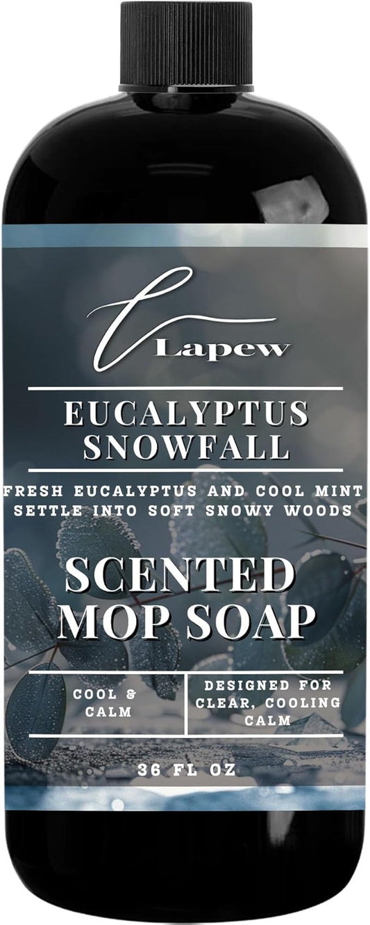 Luxury Floor Cleaner, Scented Mop Soap Concentrate | Hard Floor Cleaner for Tile, Vinyl, Laminate, LVP & Sealed Hardwood | Low-Foam, Streak-Free | 36 oz | Eucalyptus Snowfall