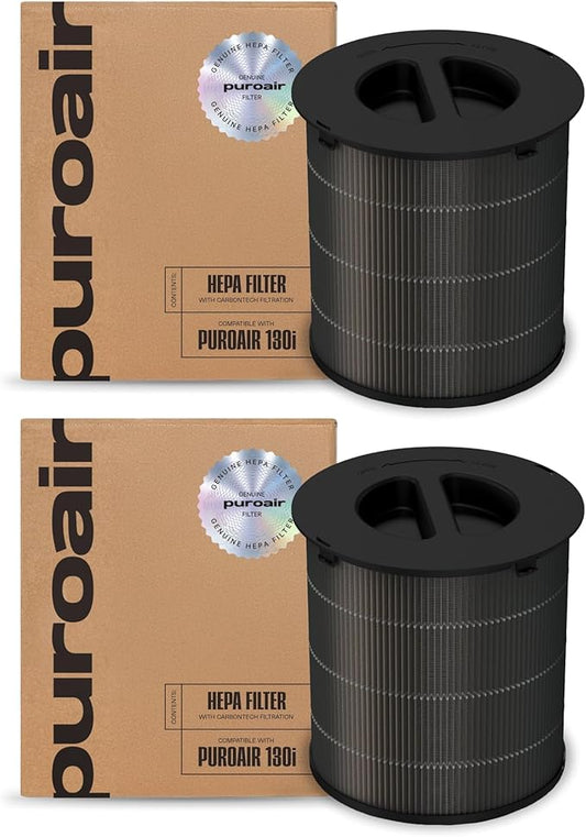 PuroAir 130i Replacement Filter - HEPA Filters up to 99.9% of Smoke, Pollen, Dust and Common Household Pollutants - HEPA Air Filter Replacement for PuroAir 130i Air Purifier (2 Pack)
