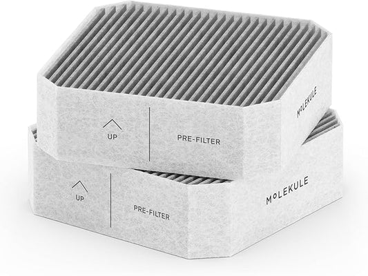 Molekule Air Pre-Filter - Authentic Molekule High Efficiency Pre-Filter Replacement System - Captures Pet Hair, Dust & Large Particles - Purifier Maintenance for Improved Air Quality - 2-Pack