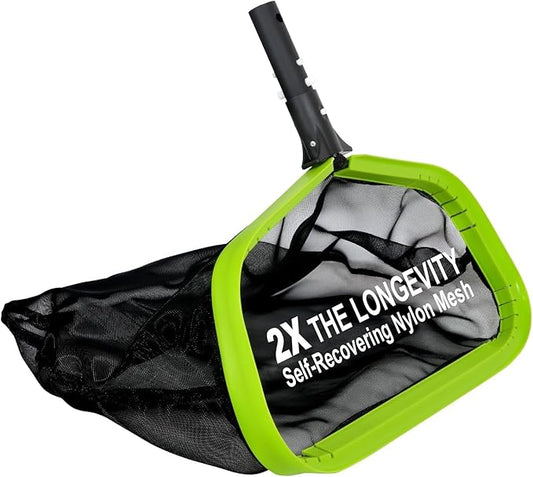Sepetrel,Pool Net,Professional Swimming Pool Leaf Skimmer Nets for Cleaning with Nylon Deep Bag,Heavy Duty Aluminum Frame & Handle Rake(Pole Not Included)