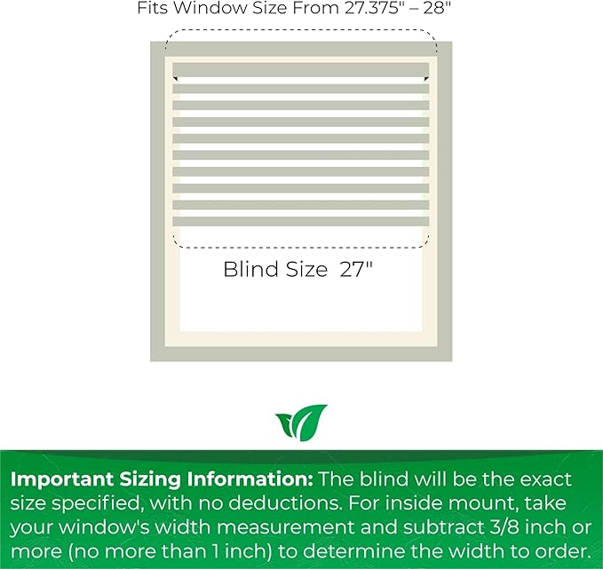 CALYX INTERIORS Faux Wood Blinds with Classic Valance, Cordless, 2" Slat, 27" W x 73" H, Blinds for Indoor Windows, Room Darkening Window Blinds for Home Interior Windows and Doors, Pure White