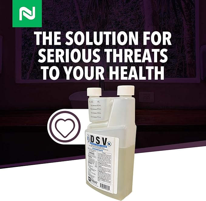 Nisus DSV Disinfectant, Sanitizer, Virucide, Concentrated Solution for Hard Non-Porous Surfaces, Hospitals, Homes, Industrial & Food Processing Areas, 1 Quart