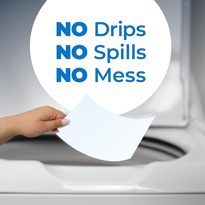 ARM & HAMMER 5in1 Power Sheets Laundry Detergent, Free & Clear, 50 Count, up to 100 Small Loads