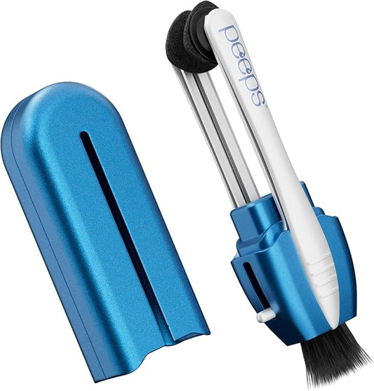 CarbonKlean Peeps Eyeglass Lens Cleaner - Efficient and Durable Carbon Microfiber Technology - Exclusively Used by NASA - 500 Uses (Soft Touch Blue)