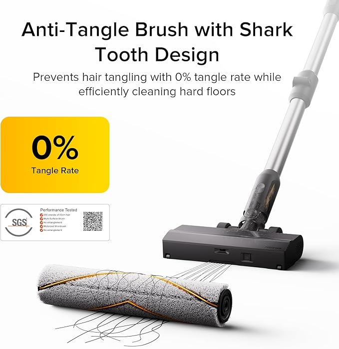 roborock H60 Ultra Cordless Stick Vacuum Cleaners, Upgraded 210AW Suction Stick Vacuum with 90-Min Runtime, 90° Bendable Tube, LED Dust Detection, Vacuum Cleaner for Carpets, Hard Floors & Pet Hair