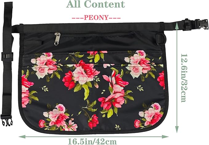 Small Size Cleaning Caddy Apron for Women with 5 Pockets, Professional Waterproof Cleaning Supplies for Housekeepers
