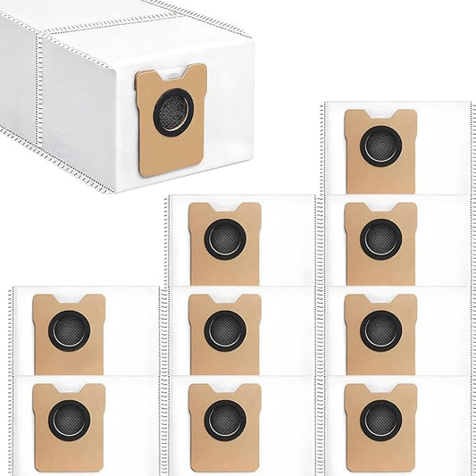 10-pack C20 Omni Replacement Dust Bags, 3.2L Large Capacity Vacuum Bags, Disposable Replacement Dust Bags for Eufy C20, C10 Omni Robot Vacuum