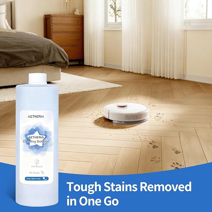 Multi-Surface Floor Cleaning Solution for ECOVACS DEEBOT X11/X9/X8/X5/X2/X1/T80/T50/T30/T20/T10/N30/N20/Series and all other Robot Vacuum Cleaners,Deep Cleans for Multiple Hard Floors,1L（1 Bottle）