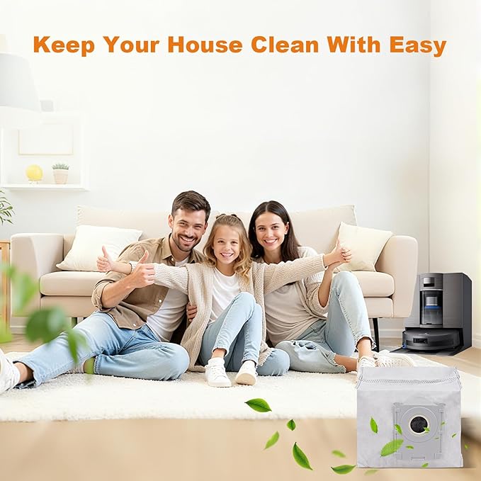 X11 Vacuum Bags for ECOVACS DEEBOT X11 Pro Omni/X11/X11 Pro Robot Vacuum Cleaner - Disposable Replacement Dust Bag Vacuum Cleaning Accessories Part（6Pack)