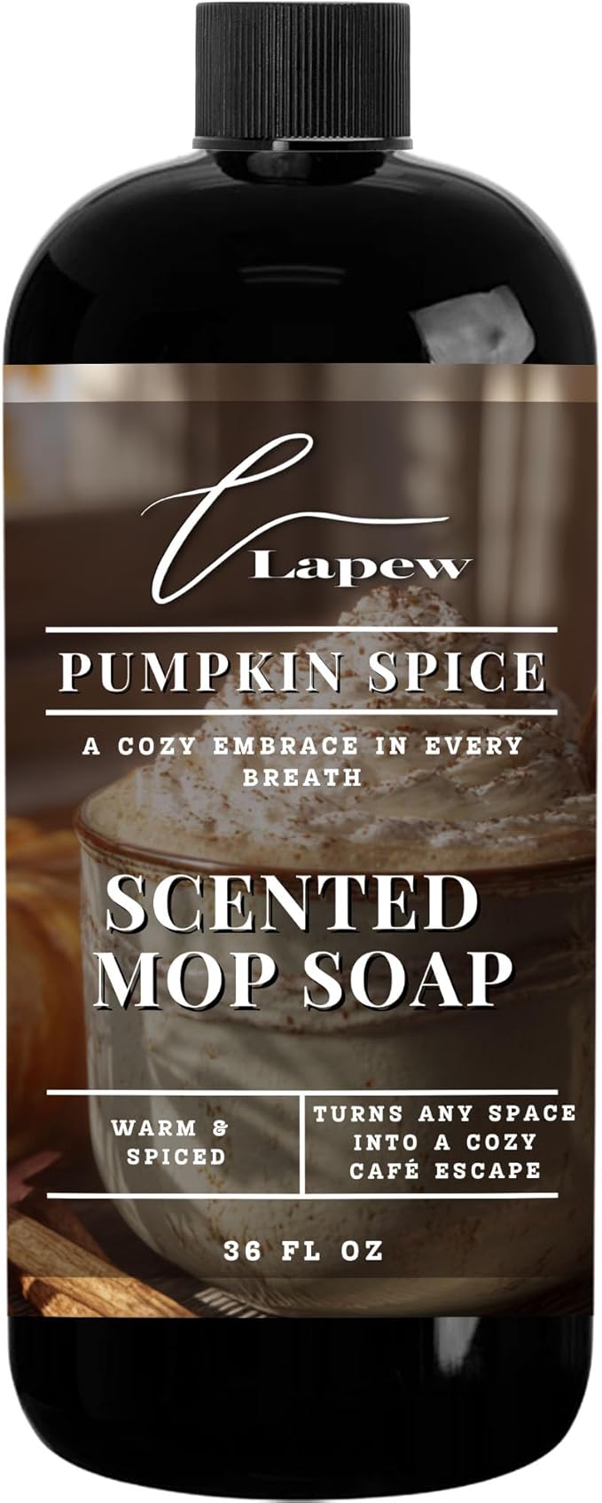 Luxury Floor Cleaner, Scented Mop Soap Concentrate | Hard Floor Cleaner for Tile, Vinyl, Laminate, LVP & Sealed Hardwood | Low-Foam, Streak-Free | 36 oz | Pumpkin Spice