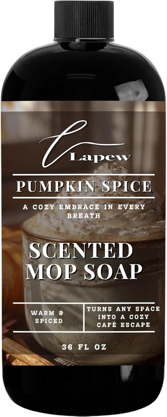 Luxury Floor Cleaner, Scented Mop Soap Concentrate | Hard Floor Cleaner for Tile, Vinyl, Laminate, LVP & Sealed Hardwood | Low-Foam, Streak-Free | 36 oz | Pumpkin Spice