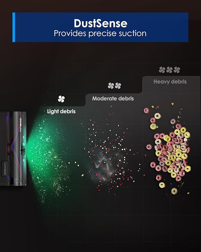Tineco Pure ONE S70 Cordless Vacuum Cleaner, 200AW Powerful Suction, 3D Sense Pro Cleaning System, 6-Stage Filtration with 95min Runtime, Zero Tangle Brush with 180° Foldable Tube (Blue-Orange)