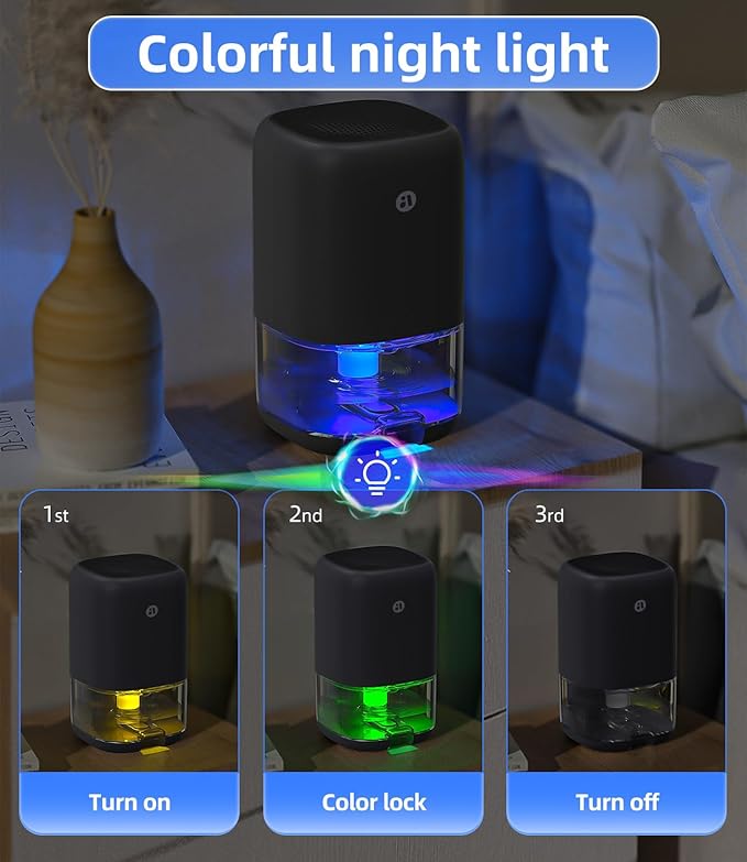 Dehumidifier, 35 OZ Small Dehumidifiers for Bedroom for Home, Quiet with Auto Shut Off, Dehumidifiers for Bedroom (280 sq. ft), Bathroom, RV, Closet, Grey