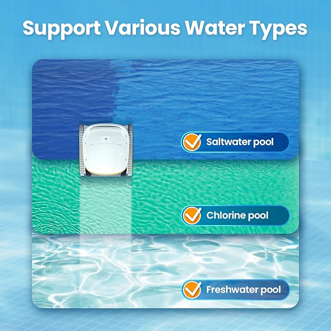 2026 Chasing Hydro 3 Robotic Pool Cleaner for Inground/Above Ground Pools, 150W Cordless Pool Vacuum, Max 200min Runtime, 4.1L Filter Basket, Auto Waterline/Wall Cleaning, Max 1076 sq.ft Coverage