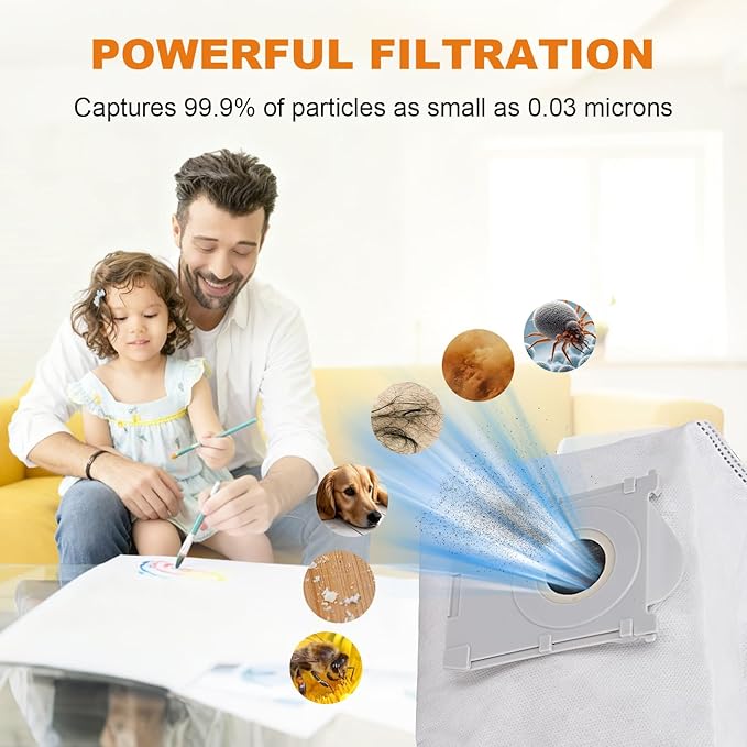 X11 Vacuum Bags for ECOVACS DEEBOT X11 Pro Omni/X11/X11 Pro Robot Vacuum Cleaner - Disposable Replacement Dust Bag Vacuum Cleaning Accessories Part（6Pack)