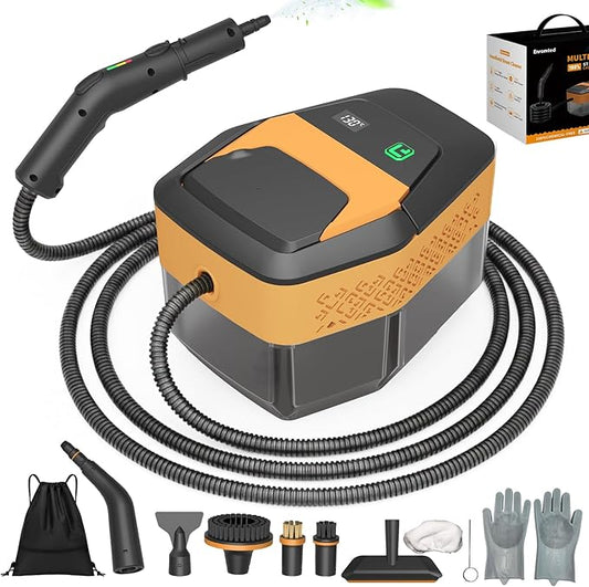 Steam Cleaner,3-Level Adjustable Handle,60.87oz Tank 15s Heat-Up,2500w Portable Steamer for Cleaning,Handheld Steam Cleaner for Home for Dirt,Grease,Bed Bugs,Grout,Tile,Floor,Car