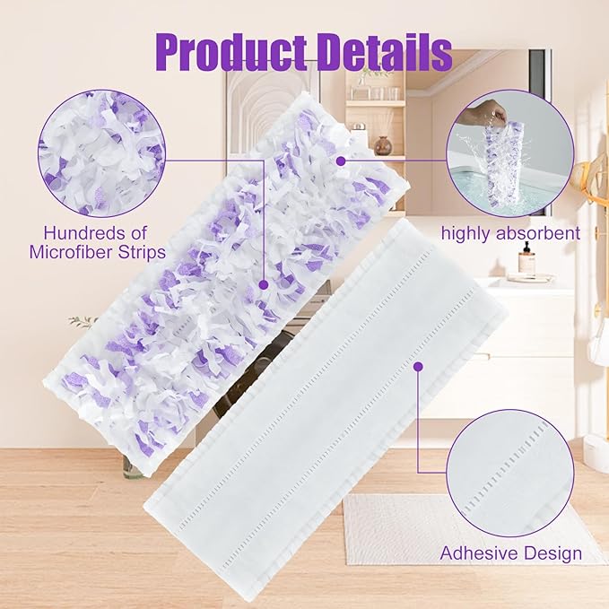 15 Pack Disposable Power Mop Refills for Swiffer Power Mop Multi-Surface & Wood Mopping Pad,Spray Wet Pads Refills, PowerMop Pads for Floor Cleaning(Quick-Absorb, No Residue)