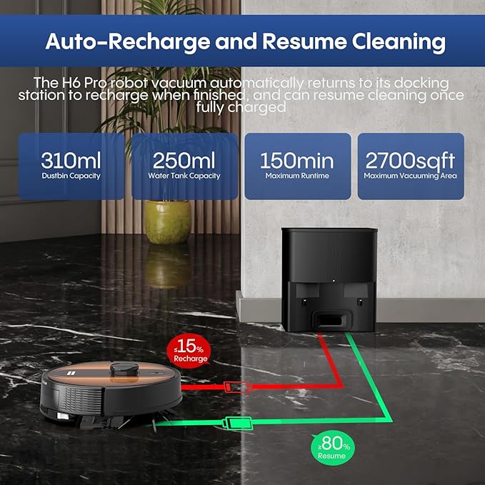 Robot Vacuum and Mop with Mapping