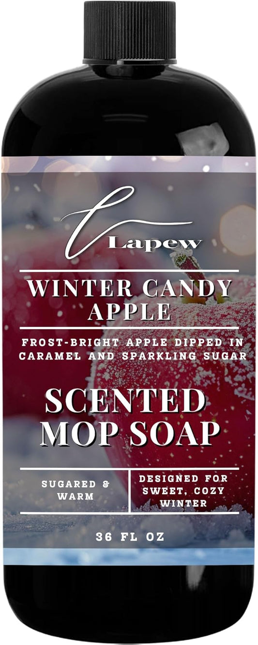 Luxury Floor Cleaner, Scented Mop Soap Concentrate | Hard Floor Cleaner for Tile, Vinyl, Laminate, LVP & Sealed Hardwood | Low-Foam, Streak-Free | 36 oz | Winter Candy Apple