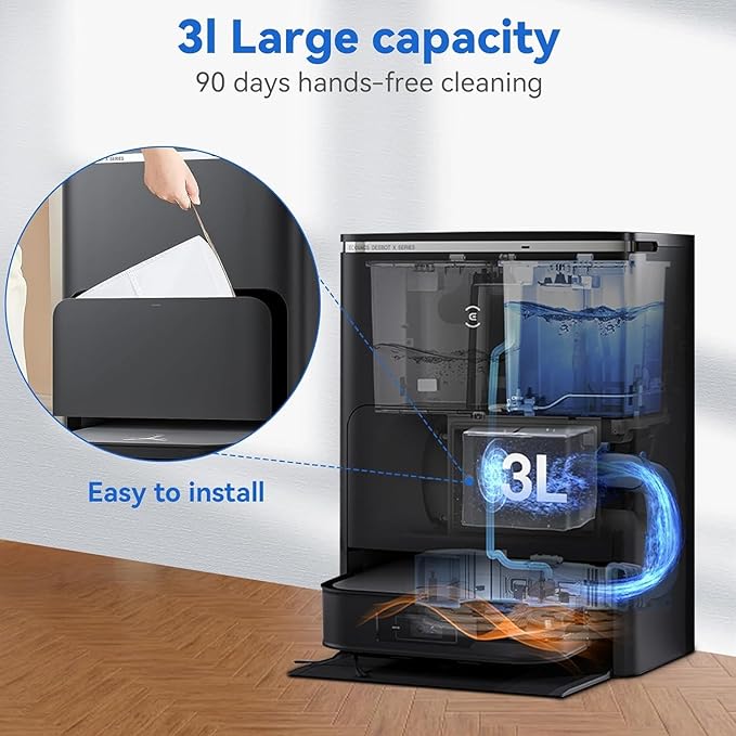 Vacuum Bags Compatible with ECOVACS DEEBOT X2 Omni/ X2/ X2 PRO/ DEX86/T30S / T30S PRO/X5 Robot Vacuum Cleaner - Disposable Replacement Dust Bags（12Pack)