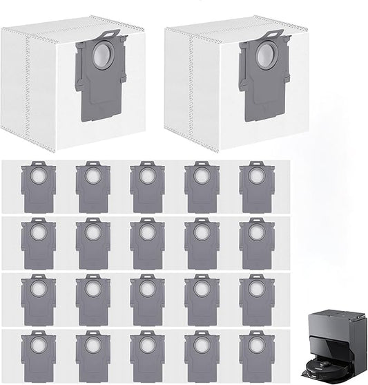 22 Pack Q7 Q5 Dust replacement Bags for Roborock Q7 Max, Q7 M5+, Q10 S5+, Q10 X5+, Q8 Max+, Q5 Max+, Q7 Max+, Q5 Pro+, Q5 Pro, Q5+, S8 Pro Ultra,Vaccum Bag for S8+, S7 MaxV Ultra Robot Vacuum