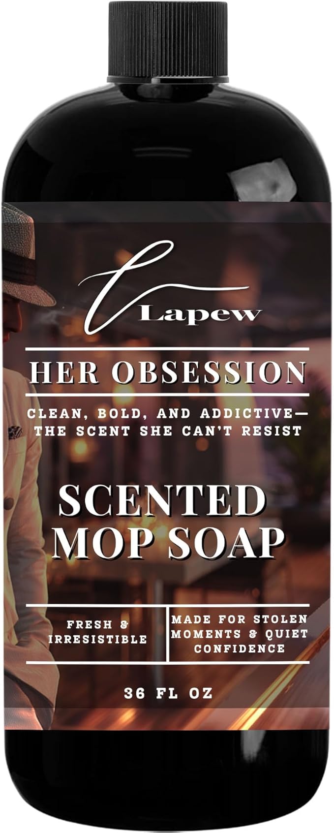 Luxury Floor Cleaner, Scented Mop Soap Concentrate | Hard Floor Cleaner for Tile, Vinyl, Laminate, LVP & Sealed Hardwood | Low-Foam, Streak-Free | 36 oz | Her Obsession