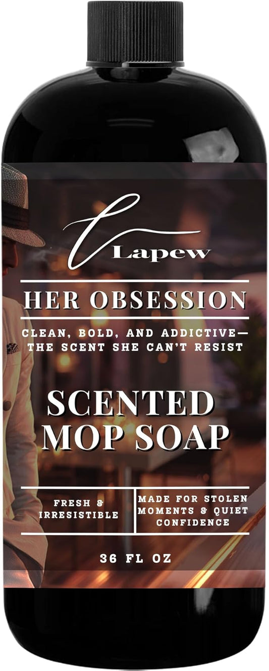 Luxury Floor Cleaner, Scented Mop Soap Concentrate | Hard Floor Cleaner for Tile, Vinyl, Laminate, LVP & Sealed Hardwood | Low-Foam, Streak-Free | 36 oz | Her Obsession