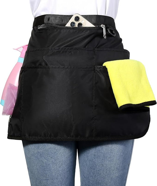 Cleaning Caddy Apron for Women with 7 Pockets, Professional Waterproof Housekeeping Work Apron