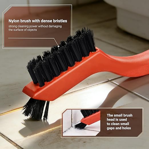 6 Pieces Nylon Brush Set, Nylon bristles for Cleaning Welding Slag and Rust,Scratch Brush with Mini Head & Hanging Hole for Everyday Cleaning