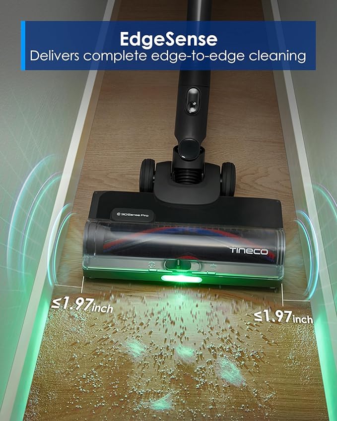 Tineco Pure ONE S70 Cordless Vacuum Cleaner, 200AW Powerful Suction, 3D Sense Pro Cleaning System, 95min Runtime, Zero Tangle Brush,180° Foldable Tube, Stick Vacuum for Pet Hair, Carpet & Hard Floor