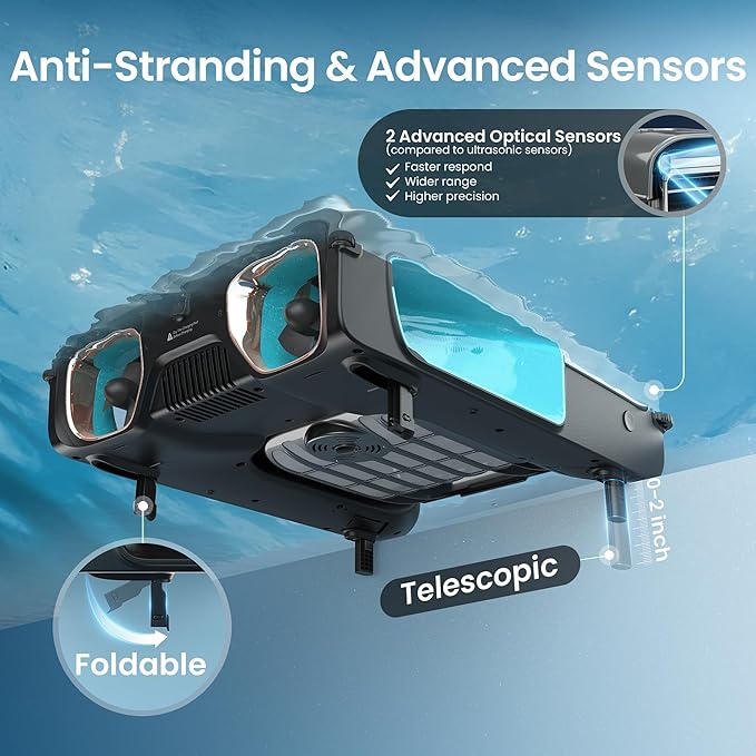 AIPER Surfer S2 Solar Powered Pool Surface Skimmer Robot with APP Support, 24/7 Continuous Cleaning, Dual Charging Modes, Smart Obstacle Avoidance, 150-um Filtration, OTA Upgrade