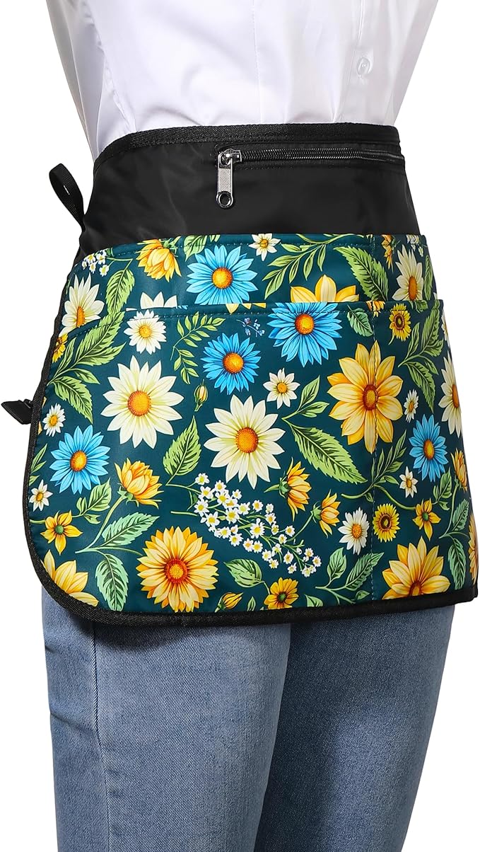 Cleaning Apron Caddy for Women with 6 Pockets, Professional Waterproof Cleaning Supplies for Housekeeping