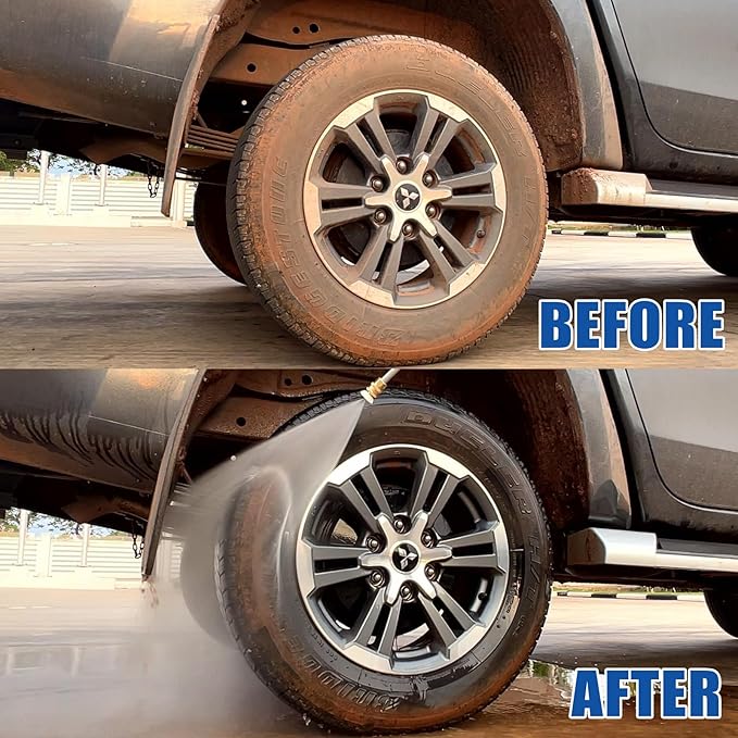 TOOLCY 3400 PSI & 2.8 GPM Gas Powered Pressure Washer with Onboard Soap Tank, Power Washer for Cleaning Cars Homes Patios Fences Driveways, Spray Gun, 5 Nozzles, 50FT Pressure Hose (Foldable Frame)