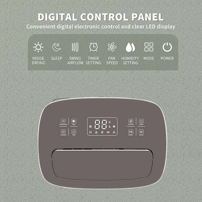 Shinco 86 Pints Dehumidifier for Home and Basements, 5000 Sq.Ft Dehumidifiers with Drain Hose, Auto or Manual Drainage, Auto Defrost, Quietly Remove Moisture, Intelligent Humidity Control, 24HR Timer