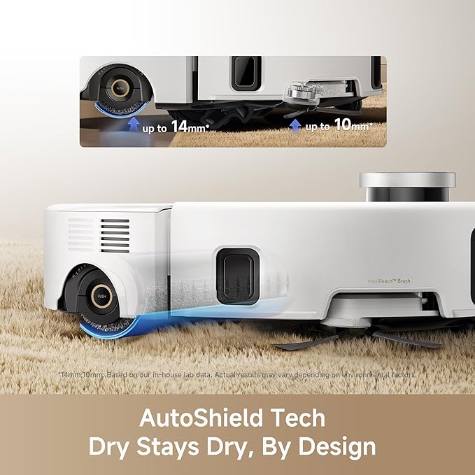 Mova Z60 Ultra Roller SA Robot Vacuum and Mop, 26,000Pa Suction, Warm Water Mopping & Extending Roller, All-in-One Hand-Free Station, Triple Anti-Tangle Mechanisms, Auto Carpet Shield, Voice Control