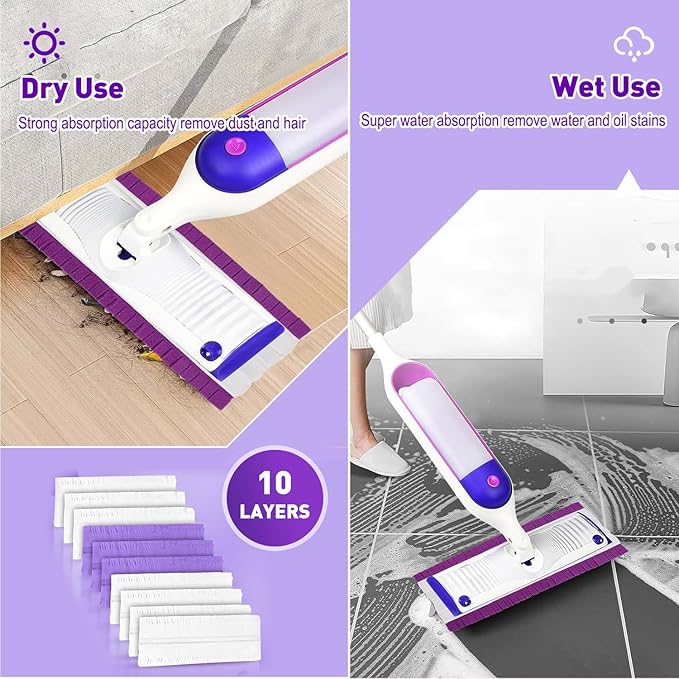 20 Pack Disposable Power Mop Pad Refills for Swiffer Power Mop, Compatible with Swiffer Power Mop, Thickened Multi-Surface Replacements for Swiffer Wet Pads Refill on All Finished Floors.