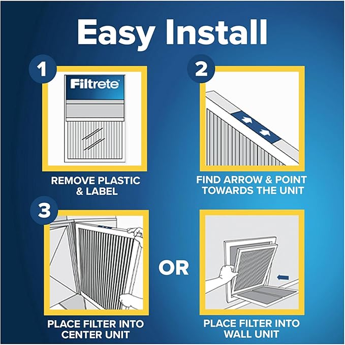 Filtrete 21x21x1 AC Furnace Air Filter, MERV 11, MPR 1000, Micro Allergen Defense, 3-Month Pleated 1-Inch Electrostatic Air Cleaning Filter, 6 Pack (Actual Size 20.81x20.81x0.81 in)