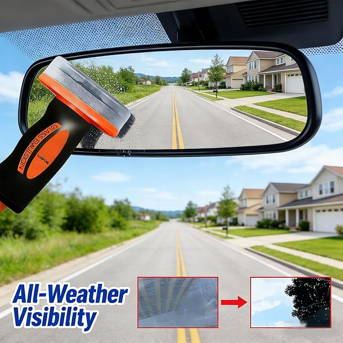Windshield, Windshield Oil Remover, 2026 New Upgrade Glass Cleaning Automotive Oil Film Cleaning Brush, Glass Emulsion Improves Visibility for Safe Driving for Auto Workshop Gear (3)