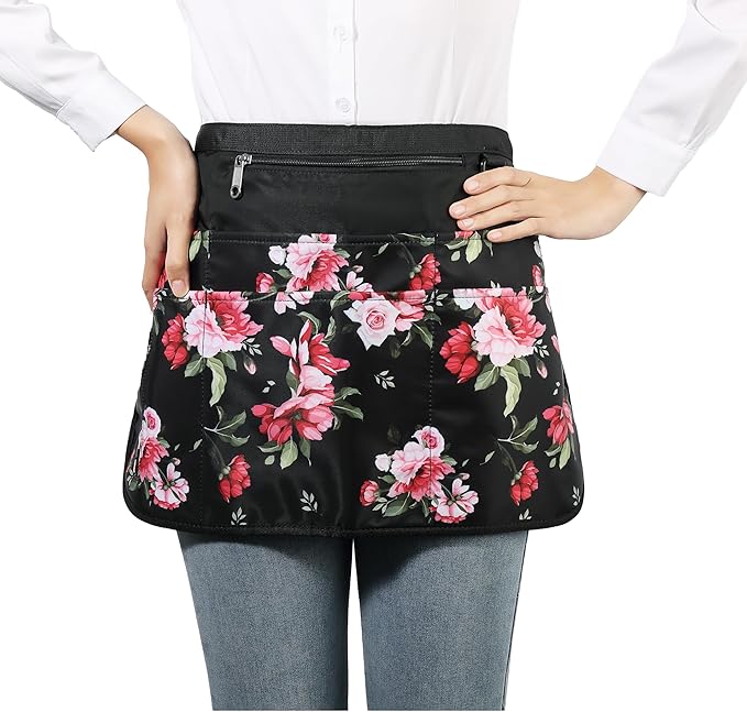 Cleaning Caddy Apron for Women with 7 Pockets, Professional Waterproof Housekeeping Work Apron