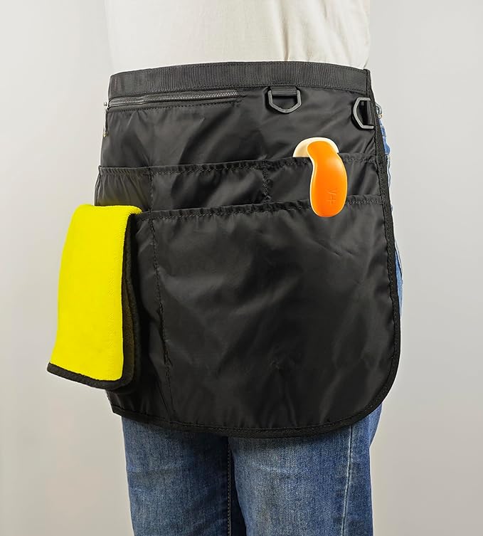 Waterproof Cleaning Apron with 7 Pockets, Cleaning Supplies for Housekeeping, Lightweight and Durable Maid Apron