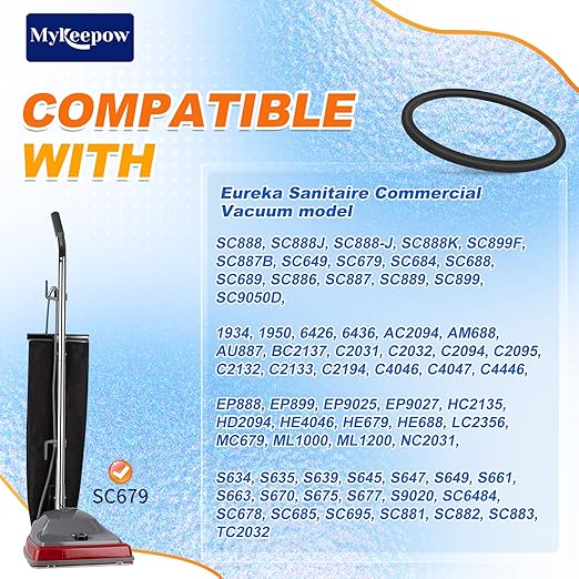 Vacuum Belts for Sanitaire Commercial Upright SC679, Round Belt for Eureka Vacuum Cleaner,Replace Parts 30563B, 30563A, 6 Pack